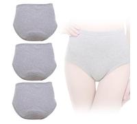 Braguitas Lavables de Algodón para Incontinencia Femenina Absorbentes de 30 Ml Evite La Vergüenza A Prueba de Fugas Cómodo Y Transpirable Bragas para Incontinencia3 Pcs,M