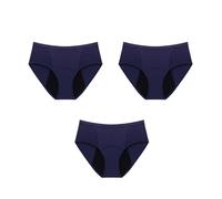 Braguitas Menstruales absorbentes para Mujer Bragas Posparto de Malla Sexy a Prueba de Fugas Paquete de 3 azul S