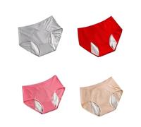 Braguitas Menstruales de Algodón con Flujo Abundante a Prueba de Fugas Transpirables Absorbentes para Posparto Talla Grande Paquete de 4 Multicolor 3Xl