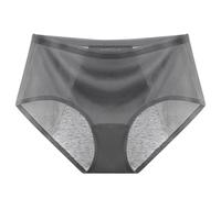 Braguitas Menstruales de Algodón Transpirables para Mujer Kit de Inicio para Adolescentes y Niñas Bragas Ecológicas para El Período Ropa Interior Básica Gris Oscuro M