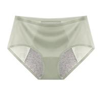Braguitas Menstruales de Algodón Transpirables para Mujer Kit de Inicio para El Primer Período Bragas Ecológicas para Adolescentes y Niñas Ropa Interior Básica Verde M