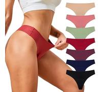 Braguitas Menstruales de Flujo Abundante con Protección Adicional Tangas de Algodón para Posparto Absorbentes a Prueba de Fugas Braguitas Menstruales Sin Costuras Paquete de 7 Multicolor Talla S