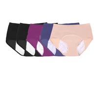 Braguitas Menstruales para Flujo Abundante Bragas para El Período a Prueba de Fugas Absorbentes para Posparto Ropa Interior de Algodón para Adolescentes Paquete de 5 Multicolor Xxl