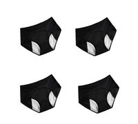 Braguitas Menstruales Transpirables de Algodón a Prueba de Fugas En La Entrepierna Bragas Menstruales Posparto Ropa Interior Cómoda para Flujo Abundante Paquete de 4 Color Negro Talla Xl