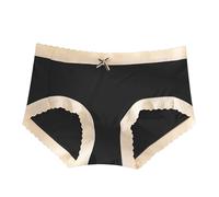 Braguitas Mujer Pack Dim Calzoncillos con de Cintura Media de Seda de Hielo, Transpirables, y agradables para la, cómodos para el Cuerpo. Bragas Dim XL (Black, M)