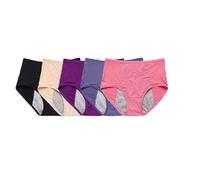 Braguitas para Niñas para El Período Menstrual A Prueba de Fugas Absorbentes de Algodón Ropa Interior deportiva Protectora Cómodas Paquete de 5 Paquete Múltiple Talla 6Xl