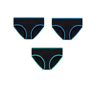 Braguitas Posparto de Algodón para El Período Ropa Interior deportiva Protectora para Adolescentes Bragas Absorbentes y Transpirables Bragas Estilo Hipster 3 Piezas Azul/Cian Claro L