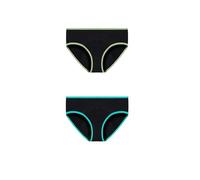 Braguitas Posparto para Mujer Bragas Menstruales Ropa Interior de Algodón para Adolescentes Bragas Transpirables para El Período Bragas Elásticas 2 Piezas Verde/Cian Claro L