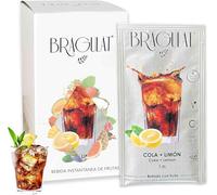 BRAGULAT/Saborizantes de agua Sin Azucar, con fruta deshidratada, Vitamina C y B12, colorantes y sabores naturales | Agua con Sabor a Frutas (15 Sobres, Cola + Limón)