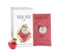 BRAGULAT/Saborizantes de agua Sin Azucar, con fruta deshidratada, Vitamina C y B12, colorantes y sabores naturales | Agua con Sabor a Frutas Agua con Sabor a Manzana (15 sobres)