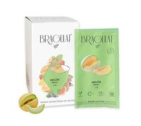 BRAGULAT/Saborizantes de agua Sin Azucar, con fruta deshidratada, Vitamina C y B12, colorantes y sabores naturales (15 Sobres, Melón)