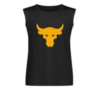Brahma Bull Rock Project Gym Mens Black Sleeveless T-Shirt Graphic Tee Printed Unisex Chaleco Tank Tops Shirt, Negro , L