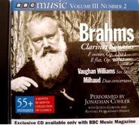 Brahms: Clarinet Sonatas, Op 120; Vaughn Williams: Six Studies; Milhaud: Duo concertant by N/A (1994-01-01)