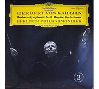 Brahms - Johannes Brahms , Herbert von Karajan , Berliner Philharmoniker - Symphony No. 3 o Haydn Variations - Deutsche Grammophon - 138926, Deutsche Grammophon - 138 926 SLPM