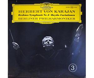 Brahms - Johannes Brahms , Herbert von Karajan , Berliner Philharmoniker - Symphony No. 3 o Haydn Variations - Deutsche Grammophon - 138926, Deutsche Grammophon - 138 926 SLPM