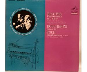 Brahms: Piano Quartette in C Minor / Boccherini: Sonata in D / Toch: Divertimento, Op. 37, No. 2 (The Heifetz Piatigorsky Concerts)