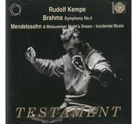 Brahms: Symphony, No. 4 / Mendelssohn: A Midsummer Night's Dream - Incidental Music by Testament UK (2002-11-29)