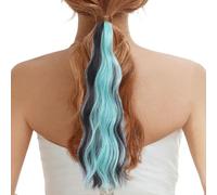 Braided Ponytail Extension, Colored Braided Ponytail, Wrap Ponytail with Elastic Tie, Long Braid Wig, Synthetic Hair Accessories, Fake Hair Extension, Party Hair Accessories, Colored Hair Extensions,