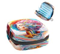 Brain and Bus-139 - Kit de primera menstruación para niñas, bolsa menstrual de tampón, soporte para almohadilla de lactancia con cremallera, organizador de servilletas sanitarias
