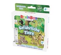 Brain Box 2054902 Pocket Edition Animales Peligrosos, Compacto, Juego de Memoria, Juegos de Preguntas, para niños a Partir de 6 años