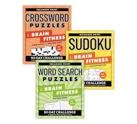 Brain Fitness Puzzle Games Variety Pack: Enlarged Print Sudoku, Crosswords, Word Search