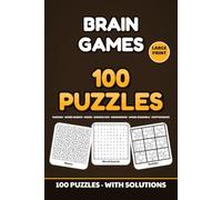 BRAIN GAMES: 100 Mixed Puzzles for Seniors: Sudoku, Word Search, Mazes, Sudoku 6x6, Nonograms, Word Scramble & Cryptograms - Large Print | One Puzzle Per Page | Complete Answer Key
