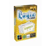 Brain Games Logic Cards Amarillo - 53 Tarjetas lógicas - Geometría - Número - 5 Niveles de dificultad - Tamaño pequeño - Juego de Viaje - a Partir de 12 años