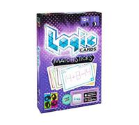 Brain Games - Logic Cards Matchsticks Violet - 53 Mapas lógicos- Geometría - Número - 5 Niveles de dificultad - Formato pequeño - Juego De Viaje - Desde 12 Años