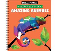 Brain Games - Sticker by Letter: Amazing Animals - 2 Books in 1 (in the Wild & Playful Pets) - 20 Images to Sticker