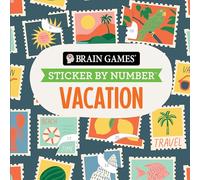 Brain Games - Sticker by Number Compact Edition: Vacation 7x7 Inches Travel Size Activity Book for Adults & Kids 7+