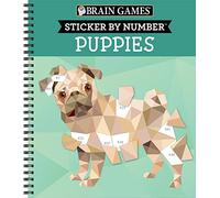 Brain Games - Sticker by Number: Puppies (14 Images to Sticker)