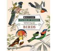 Brain Games - Sticker by Number - Vintage: Birds (28 Images to Sticker)