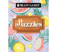 Brain Games - Take-Along - Puzzles Summer-Themed Fruit Design Portable Variety Puzzle Book