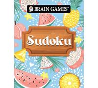 Brain Games - Take-Along - Sudoku Summer-Themed Fruit Design Portable Variety Puzzle Book