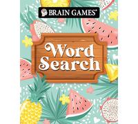 Brain Games - Take Along - Word Search Summer-Themed Fruit Design Portable Puzzle Book