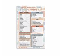 Brain Healthy Foods Shopping List Poster Cognitive Support Nutrition Guide Wall Art for Kitchen Pantry Decor(Framed,08x12inch(20x30cm))