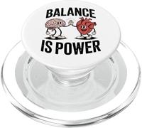 Brain Heart Hi-Five Emotional Intelligence Balance Is Power PopSockets PopGrip para MagSafe
