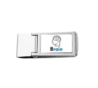 Brain Human Body Thinking Rain - Cartera de bolsillo con clip de acero inoxidable