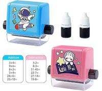Brain Improvement Device for Kids,Roller Digital Teaching Stamp,Math Roller Stamp for Addition Subtraction Multiplication Division,Addition and Subtraction Roller Stamp (Addition+subtraction)