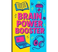Brain Power Booster - Grid Notebook | Motivational Pop Art Design: Pop-art style student notebook with grid pages for notes, diagrams, and calculations.
