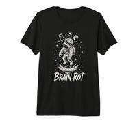 Brain Rot Astronaut Graphic Surrealista Space Gamer Meme Gift Camiseta Premium