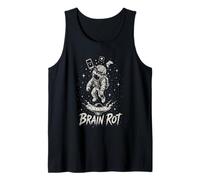 Brain Rot Astronaut Graphic Surrealista Space Gamer Meme Gift Camiseta sin Mangas