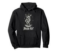 Brain Rot Astronaut Graphic Surrealista Space Gamer Meme Gift Sudadera con Capucha