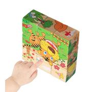 Brain Teaser Puzzle, Wooden Cube Early Learning Toy, Educational Puzzles Interactive Logic Game, for Kids Boys Girls Classroom School Bedroom Playroom Kindergarten Preschool for Daily Study