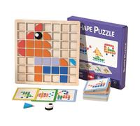 Brain Teaser Puzzles, Educational Wood Toys, Sensory Toddler Learning Puzzle, Sorting and Stacking Activity Set, Safe Matching Game for Birthday, Easter, Classroom, Preschool, 9.41x8.9x1.42 Inches