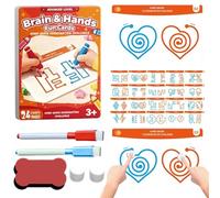 Brain Training Cards - Paper 19,5 x 13,7 cm 20 piezas | Logic Learning Toys | Left Right Brain Development Cognitive Game Cards Fine Motor Skill Hand Coordination Set for Kids Homeschool Classroom