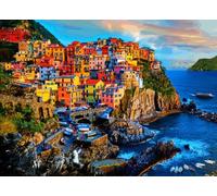 Brain Tree - Cinque Terre 1000 Piece Puzzle for Adults: With Droplet Technology for Anti Glare & Soft Touch
