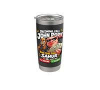 Brainrot Calling Funny Viral Meme Humor Design Entrante Vaso térmico de acero inoxidable de doble pared