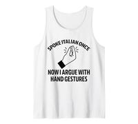 Brainrot italiano habló una vez ahora gestos con la mano divertido Camiseta sin Mangas