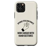 Brainrot italiano habló una vez ahora gestos con la mano divertido Carcasa para iPhone 11 Pro